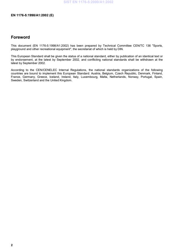 EN 1176-5:1998/A1:2002 EN 1176-5:2000/A1:2002 - Page 4 preview