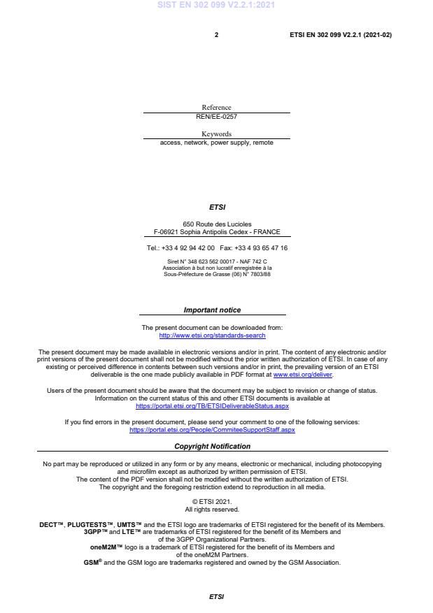 SIST EN 302 099 V2.2.1:2021 SIST EN 302 099 V2.2.1:2021 - Page 4 preview