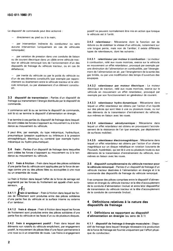 ISO 611:1980 ISO 611:1980 - Véhicules routiers -- Freinage des véhicules automobiles et de leurs remorques -- Vocabulaire - Page 4 preview