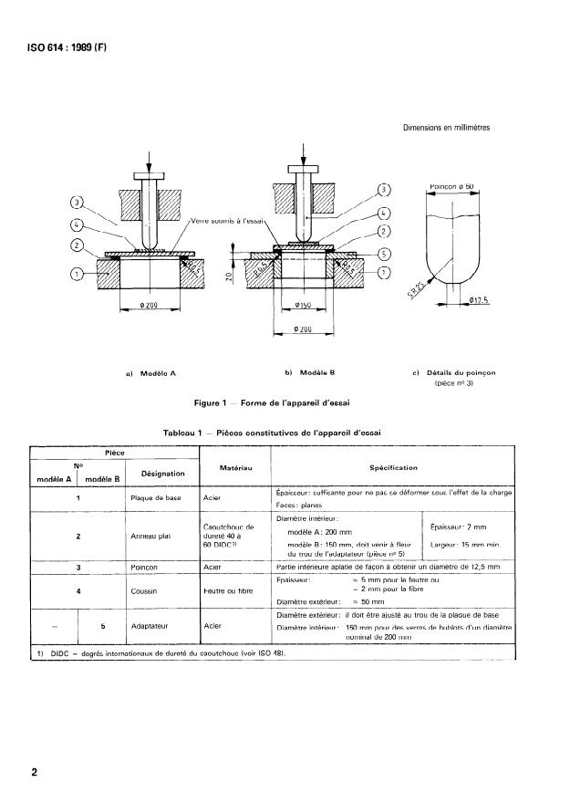 ISO 614:1989 ISO 614:1989 - Construction navale et structures maritimes -- Verres de sécurité trempés pour hublots et fenetres rectangulaires de navires -- Méthode du poinçon pour les essais non destructifs de résistance - Page 4 preview