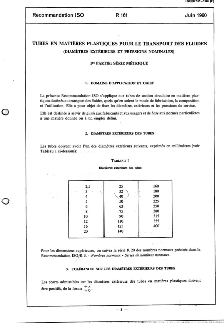 ISO/R 161:1960 - Title missing - Legacy paper document
Released:1/1/1960