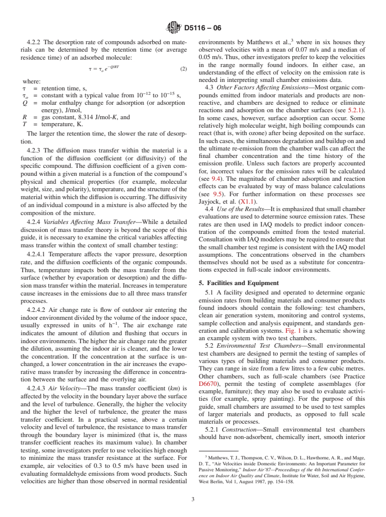 ASTM D5116-06 - Standard Guide for Small-Scale Environmental Chamber Determinations of Organic Emissions From Indoor Materials/Products