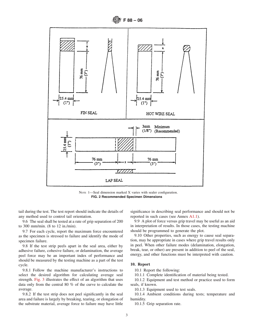 ASTM F88-06 - Standard Test Method for Seal Strength of Flexible Barrier Materials
