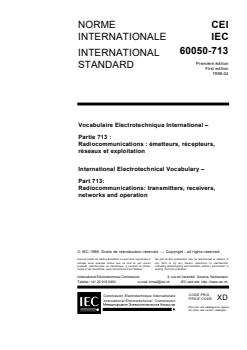 IEC 60050-713:1998 - International Electrotechnical Vocabulary (IEV) - Part 713: Radiocommunications: transmitters, receivers, networks and operation - Page 3 preview