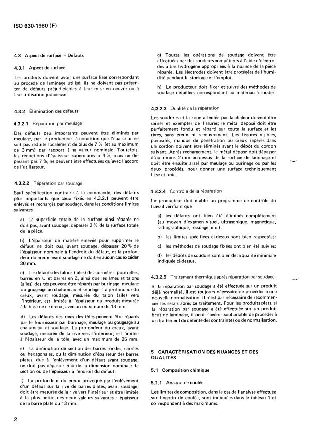 ISO 630:1980 ISO 630:1980 - Aciers de construction métallique - Page 4 preview