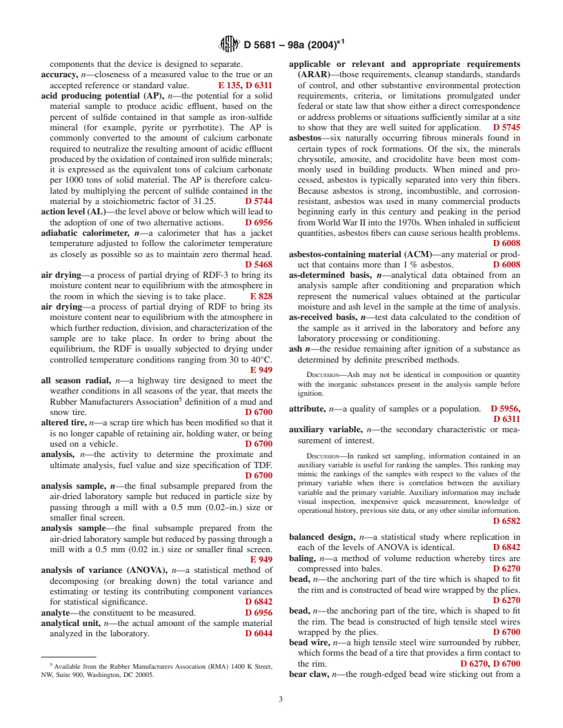 ASTM D5681-98a(2004)e1 - Standard Terminology for Waste and Waste Management