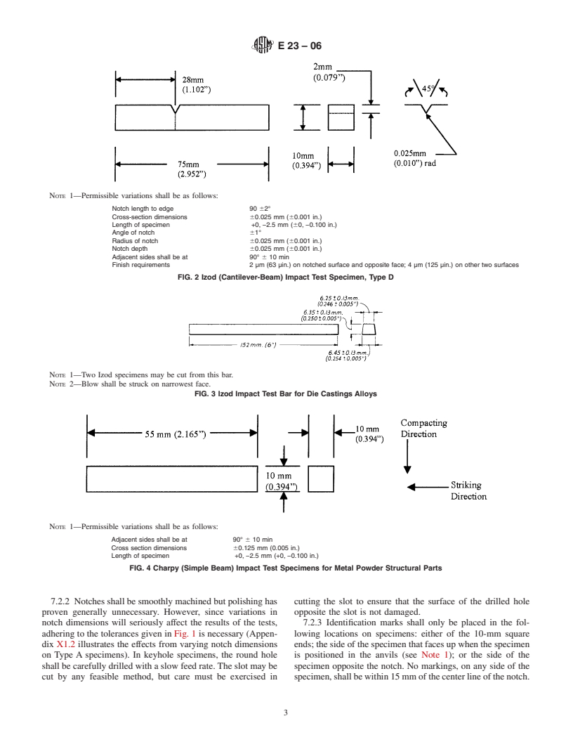 ASTM E23-06 - Standard Test Methods for Notched Bar Impact Testing of Metallic Materials