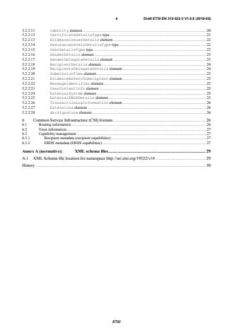 SIST EN 319 522-3 V1.1.1:2018 ETSI EN 319 522-3 V1.0.0 (2018-05) - Electronic Signatures and Infrastructures (ESI); Electronic Registered Delivery Services; Part 3: Formats - Page 4 preview