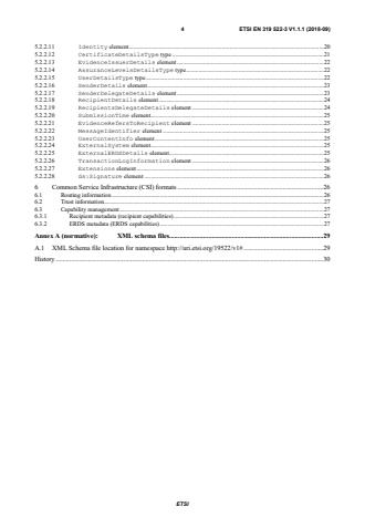 SIST EN 319 522-3 V1.1.1:2018 ETSI EN 319 522-3 V1.1.1 (2018-09) - Electronic Signatures and Infrastructures (ESI); Electronic Registered Delivery Services; Part 3: Formats - Page 4 preview