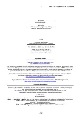 SIST EN 319 522-4-1 V1.1.1:2018 ETSI EN 319 522-4-1 V1.0.0 (2018-05) - Electronic Signatures and Infrastructures (ESI); Electronic Registered Delivery Services; Part 4: Bindings; Sub-part 1: Message delivery bindings - Page 2 preview
