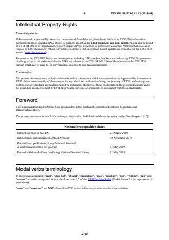 SIST EN 319 532-3 V1.1.1:2018 ETSI EN 319 532-3 V1.1.1 (2018-09) - Electronic Signatures and Infrastructures (ESI); Registered Electronic Mail (REM) Services; Part 3: Formats - Page 4 preview