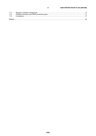 ETSI EN 319 521 V1.1.1 (2019-02) ETSI EN 319 521 V1.0.0 (2018-05) - Electronic Signatures and Infrastructures (ESI); Policy and security requirements for Electronic Registered Delivery Service Providers - Page 4 preview