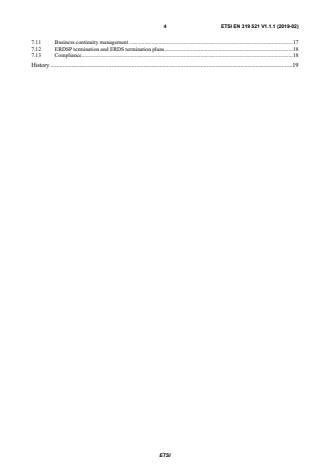 ETSI EN 319 521 V1.1.1 (2019-02) ETSI EN 319 521 V1.1.1 (2019-02) - Electronic Signatures and Infrastructures (ESI); Policy and security requirements for Electronic Registered Delivery Service Providers - Page 4 preview