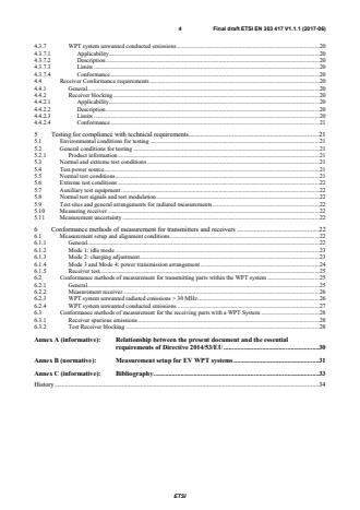 SIST EN 303 417 V1.1.1:2017 ETSI EN 303 417 V1.1.1 (2017-06) - Wireless power transmission systems, using technologies other than radio frequency beam in the 19 - 21 kHz, 59 - 61 kHz, 79 - 90 kHz, 100 - 300 kHz, 6 765 - 6 795 kHz ranges; Harmonised Standard covering the essential requirements of article 3.2 of Directive 2014/53/EU - Page 4 preview