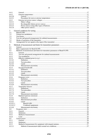 SIST EN 301 357 V2.1.1:2017 ETSI EN 301 357 V2.1.1 (2017-06) - Cordless audio devices in the range 25 MHz to 2 000 MHz; Harmonised Standard covering the essential requirements of article 3.2 of Directive 2014/53/EU - Page 4 preview