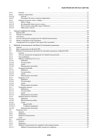 SIST EN 301 357 V2.1.1:2017 ETSI EN 301 357 V2.0.1 (2017-03) - Cordless audio devices in the range 25 MHz to 2 000 MHz; Harmonised Standard covering the essential requirements of article 3.2 of Directive 2014/53/EU - Page 4 preview