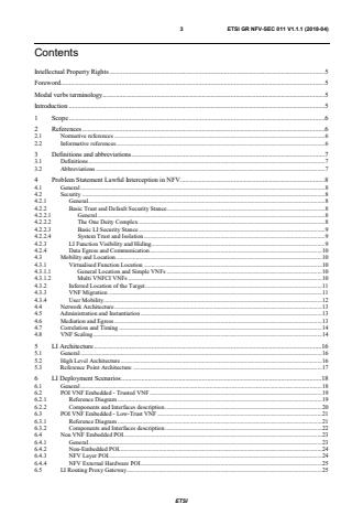 ETSI GR NFV-SEC 011 V1.1.1 (2018-04) - Network Functions Virtualisation (NFV); Security; Report on NFV LI Architecture