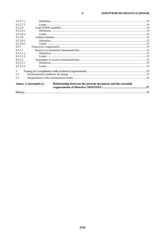 SIST EN 301 842-5 V2.1.1:2016 ETSI EN 301 842-5 V2.1.0 (2016-06) - VHF air-ground Digital Link (VDL) Mode 4 radio equipment; Technical characteristics and methods of measurement for ground-based equipment; Part 5: Harmonised Standard covering the essential requirements of article 3.2 of the Directive 2014/53/EU - Page 4 preview
