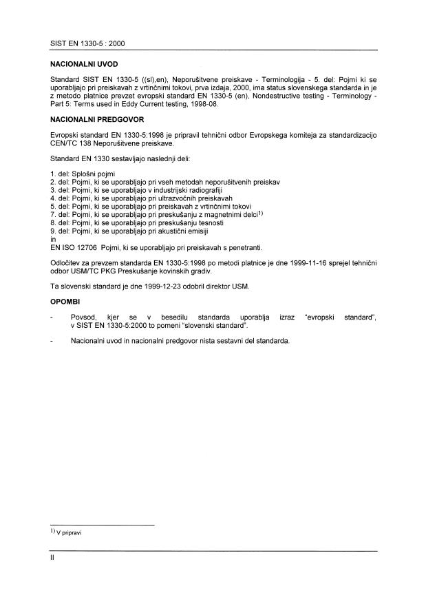 EN 1330-5:1998 EN 1330-5:2000 - Page 2 preview
