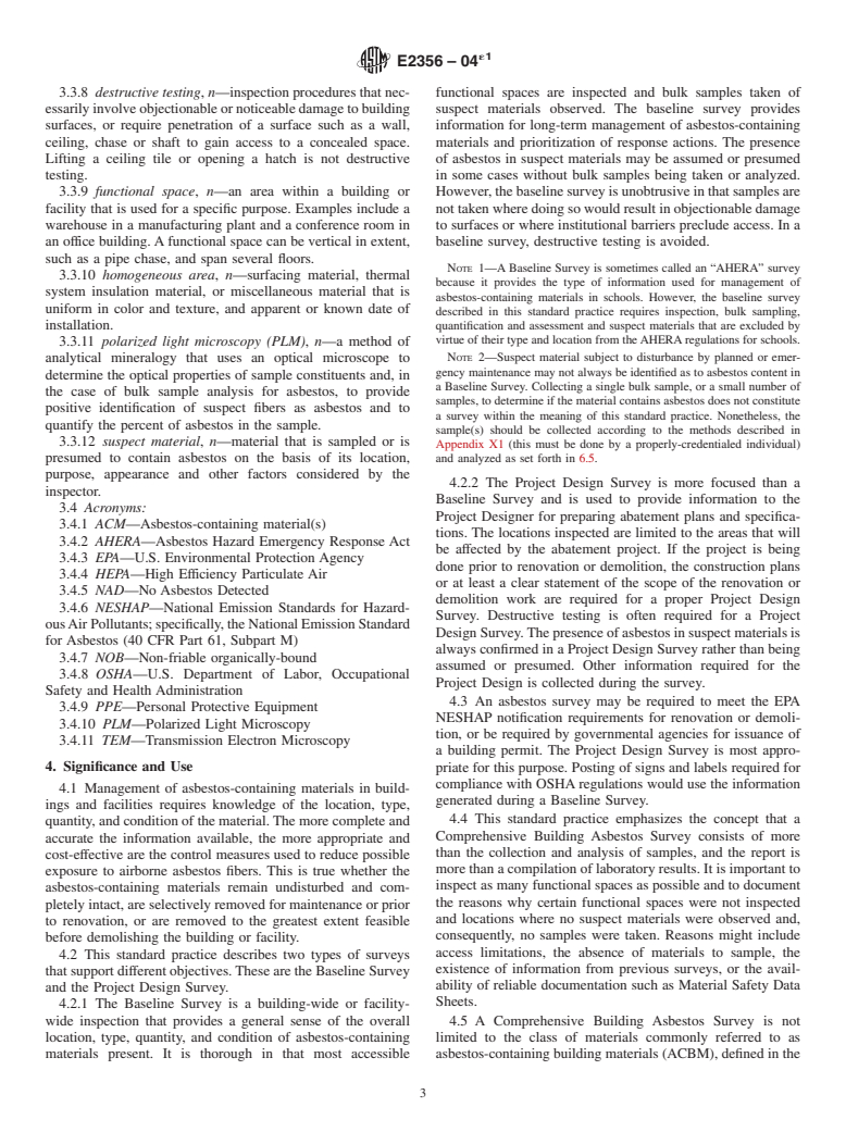 ASTM E2356-04e1 - Standard Practice for Comprehensive Building Asbestos Surveys