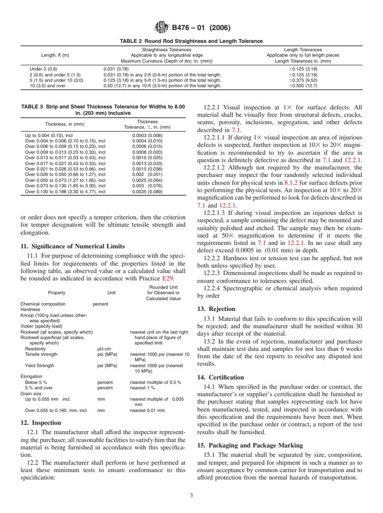 ASTM B476-01(2006) - Standard Specification for General Requirements for Wrought Precious Metal Electrical Contact Materials