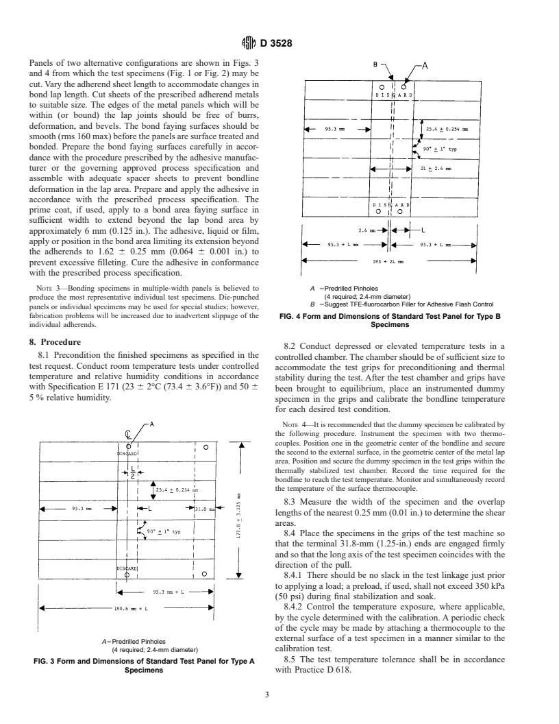 ASTM D3528-96 - Standard Test Method for Strength Properties of Double Lap Shear Adhesive Joints by Tension Loading