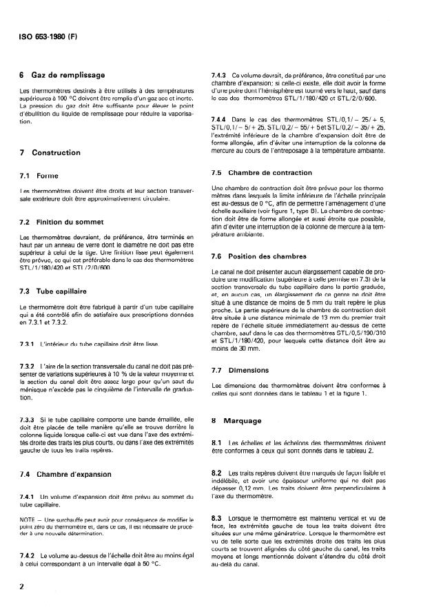 ISO 653:1980 ISO 653:1980 - Thermometres de précision, sur tige, type long - Page 4 preview