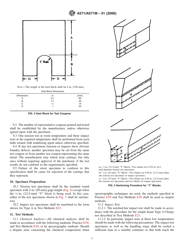 ASTM A571/A571M-01(2006) - Standard Specification for Austenitic Ductile Iron Castings for Pressure-Containing Parts Suitable for Low-Temperature Service