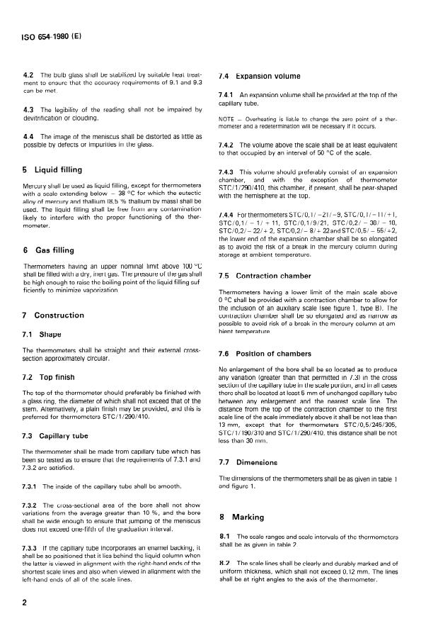 ISO 654:1980 ISO 654:1980 - Short solid-stem thermometers for precision use - Page 4 preview