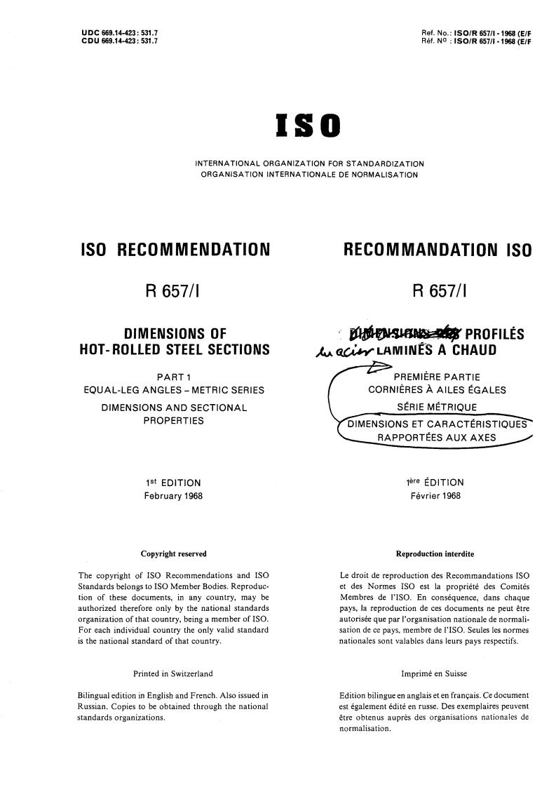 ISO/R 657-1:1968