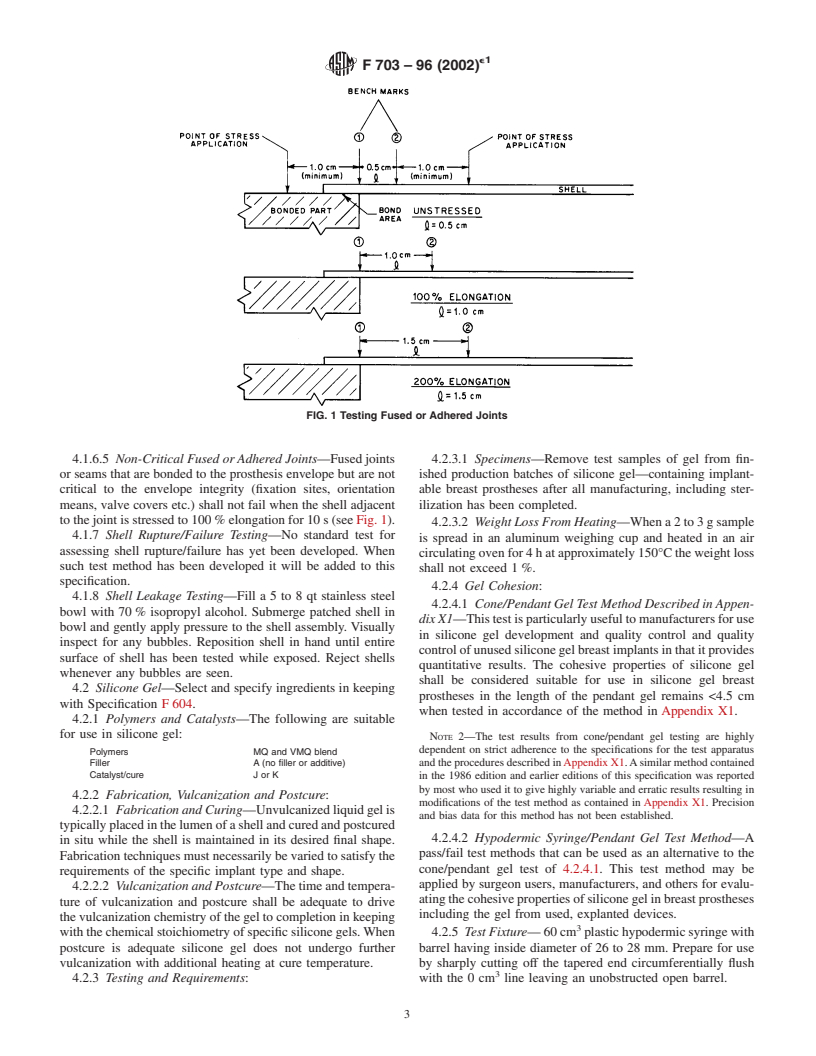 ASTM F703-96(2002)e1 - Standard Specification for Implantable Breast Prostheses