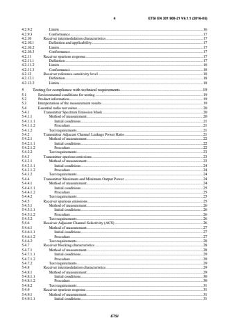 SIST EN 301 908-21 V6.1.1:2016 ETSI EN 301 908-21 V6.1.1 (2016-05) - IMT cellular networks; Harmonised Standard covering the essential requirements of article 3.2 of the Directive 2014/53/EU; Part 21: OFDMA TDD WMAN (Mobile WiMAXTM) FDD User Equipment (UE) - Page 4 preview