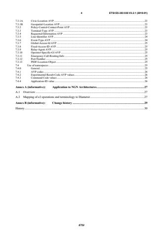 SIST ES 283 035 V3.2.1:2018 ETSI ES 283 035 V3.2.1 (2018-01) - Network Technologies (NTECH); Network Attachment; e2 interface based on the DIAMETER protocol - Page 4 preview