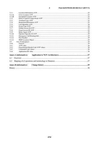 SIST ES 283 035 V3.2.1:2018 ETSI ES 283 035 V3.2.1 (2017-11) - Network Technologies (NTECH); Network Attachment; e2 interface based on the DIAMETER protocol - Page 4 preview