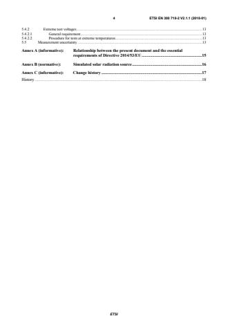 SIST EN 300 718-2 V2.1.1:2018 ETSI EN 300 718-2 V2.1.1 (2018-01) - Avalanche Beacons operating at 457 kHz; Transmitter-receiver systems; Part 2: Harmonised Standard for features for emergency services - Page 4 preview