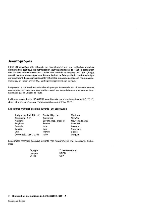 ISO 657-11:1980 ISO 657-11:1980 - Profilés en acier laminés a chaud - Page 2 preview