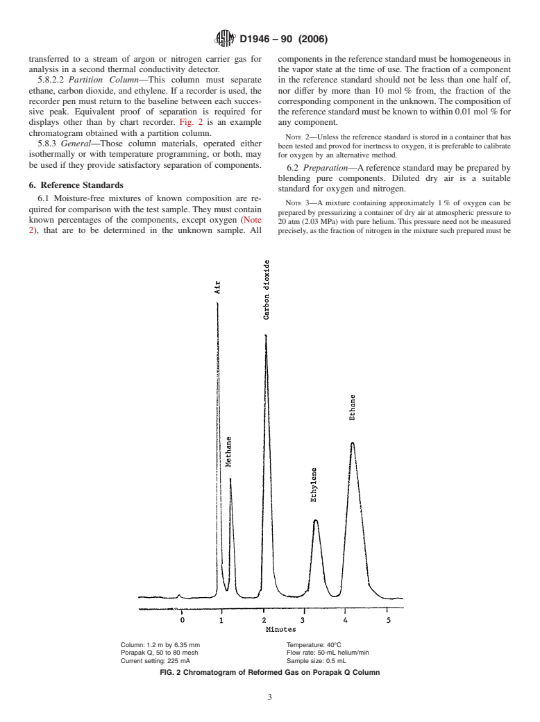 ASTM D1946-90(2006) - Standard Practice for Analysis of Reformed Gas by Gas Chromatography