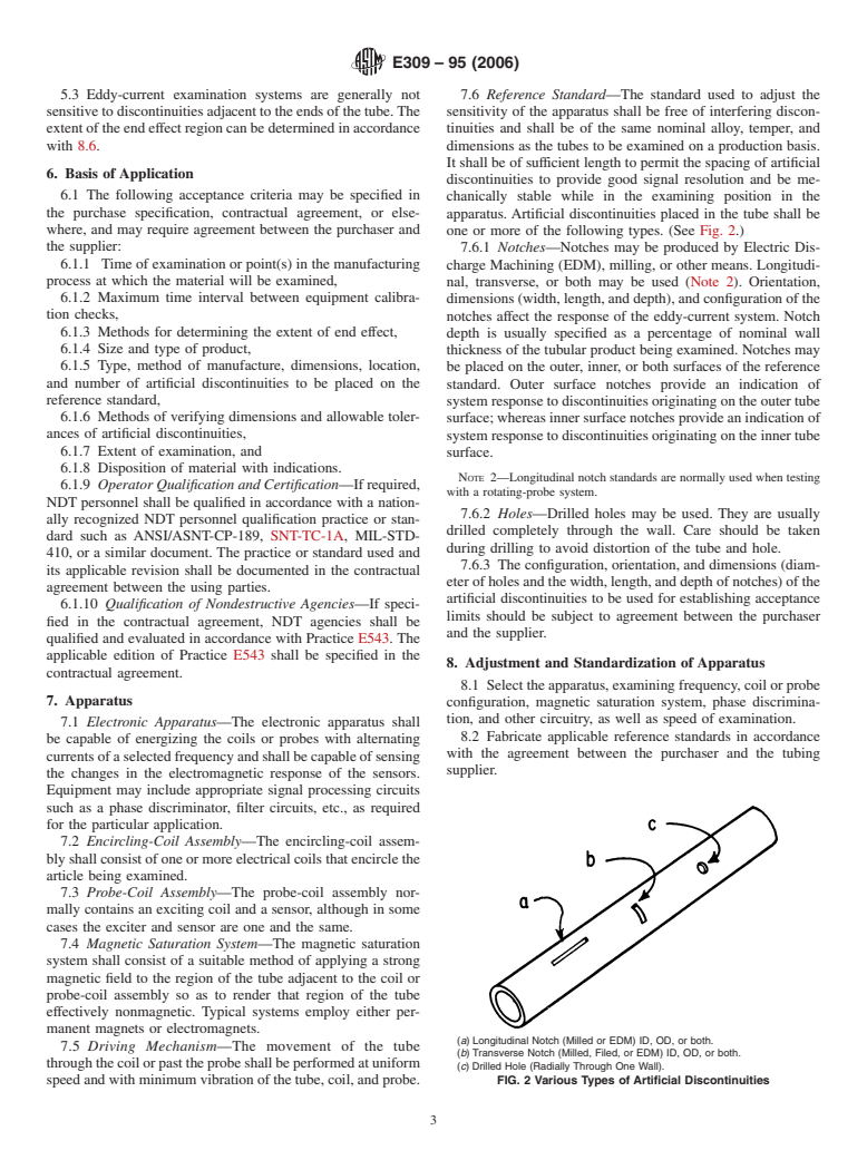 ASTM E309-95(2006) - Standard Practice for Eddy-Current Examination of Steel Tubular Products Using Magnetic Saturation