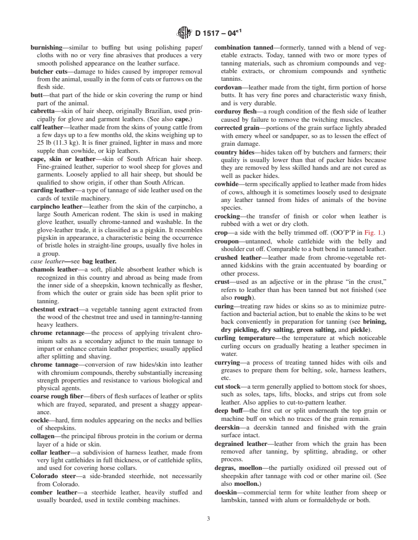 ASTM D1517-04e1 - Standard Terminology Relating to Leather