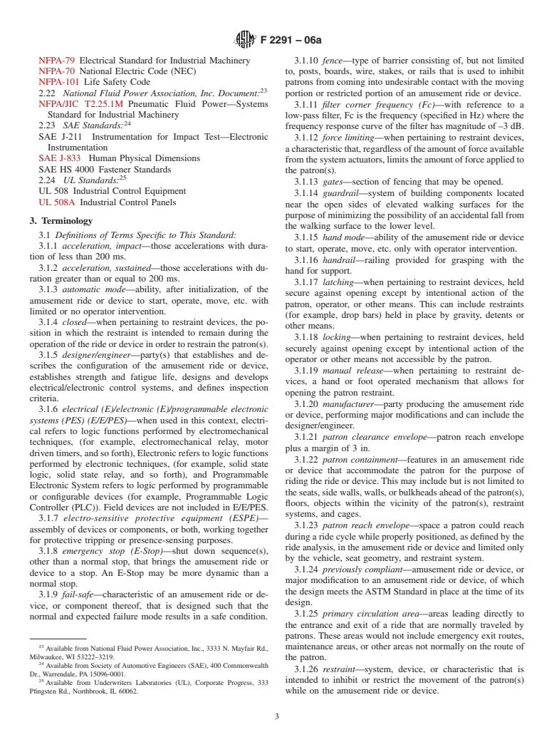 ASTM F2291-06a - Standard Practice for Design of Amusement Rides and Devices