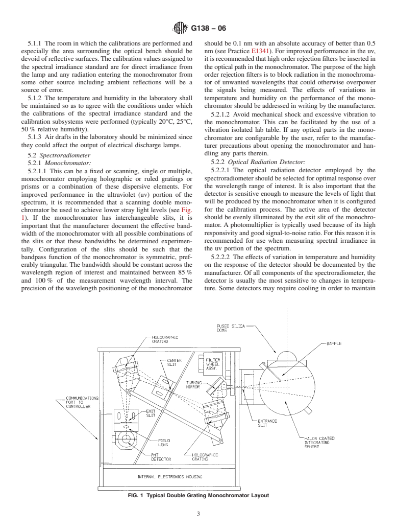 ASTM G138-06 - Standard Test Method for Calibration of a Spectroradiometer Using a Standard Source of Irradiance