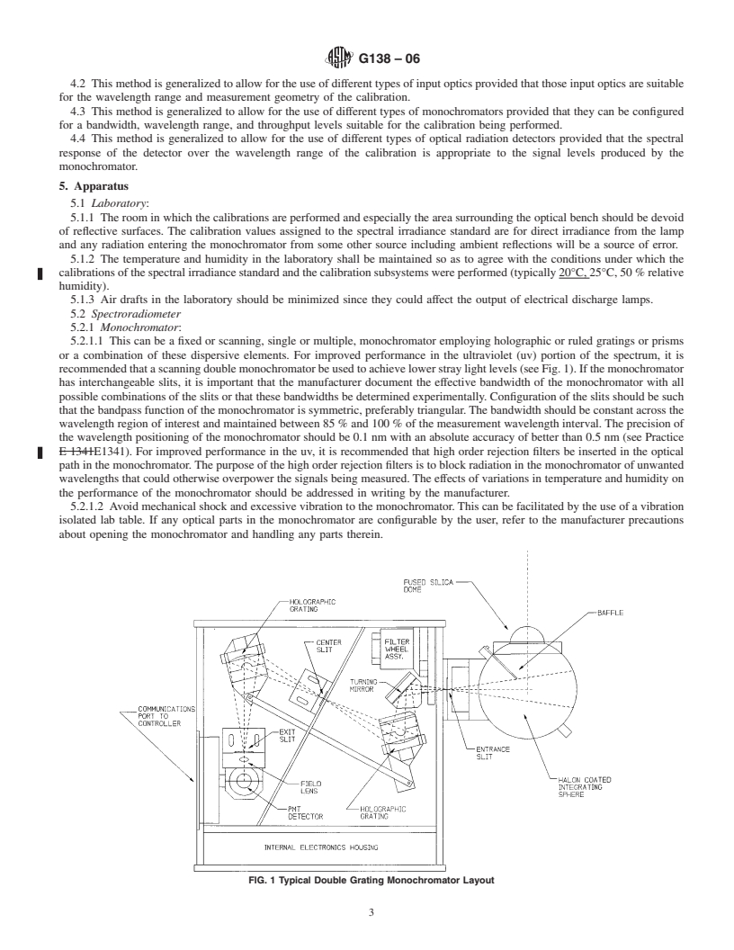 REDLINE ASTM G138-06 - Standard Test Method for Calibration of a Spectroradiometer Using a Standard Source of Irradiance