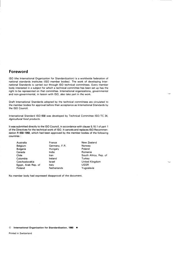 ISO 658:1980 ISO 658:1980 - Oilseeds -- Determination of impurities content - Page 2 preview