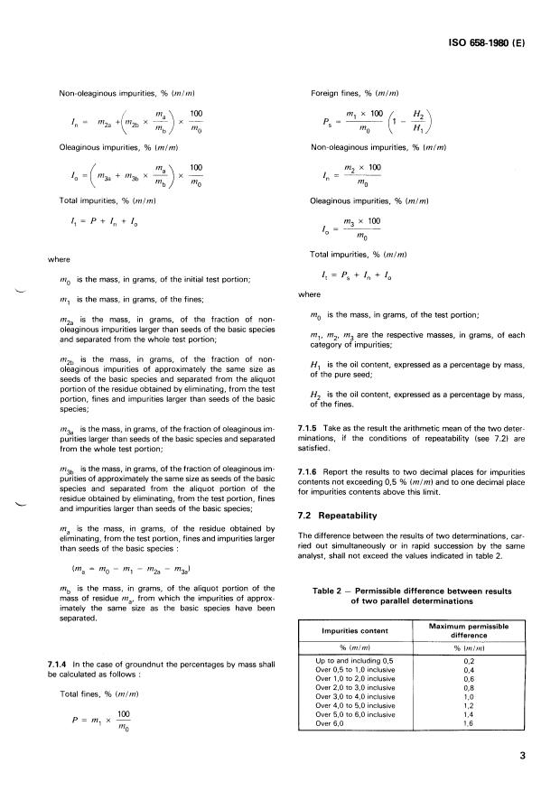 ISO 658:1980 ISO 658:1980 - Oilseeds -- Determination of impurities content - Page 4 preview