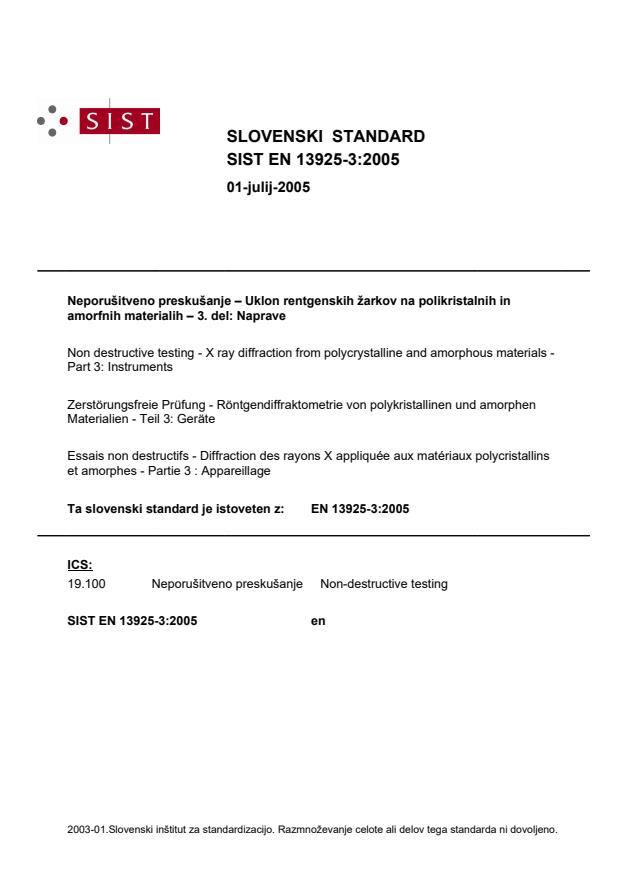 EN 13925-3:2005