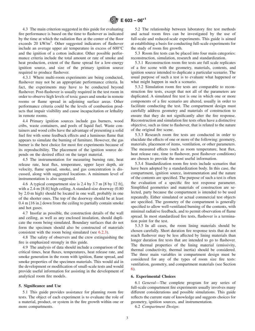 ASTM E603-06e1 - Standard Guide for Room Fire Experiments