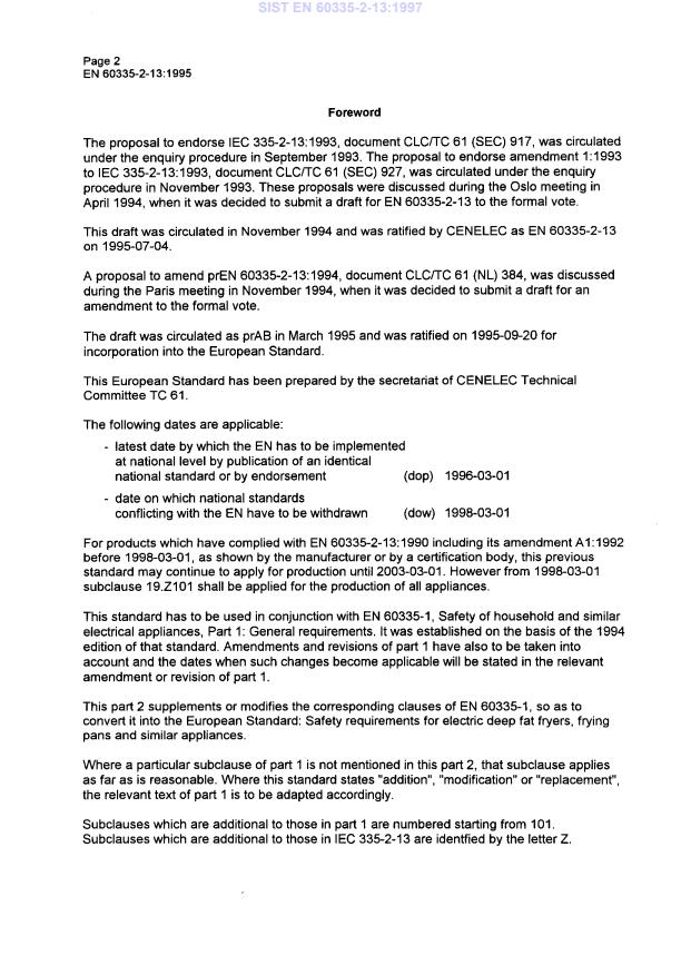 EN 60335-2-13:1995 EN 60335-2-13:1997 - Page 4 preview