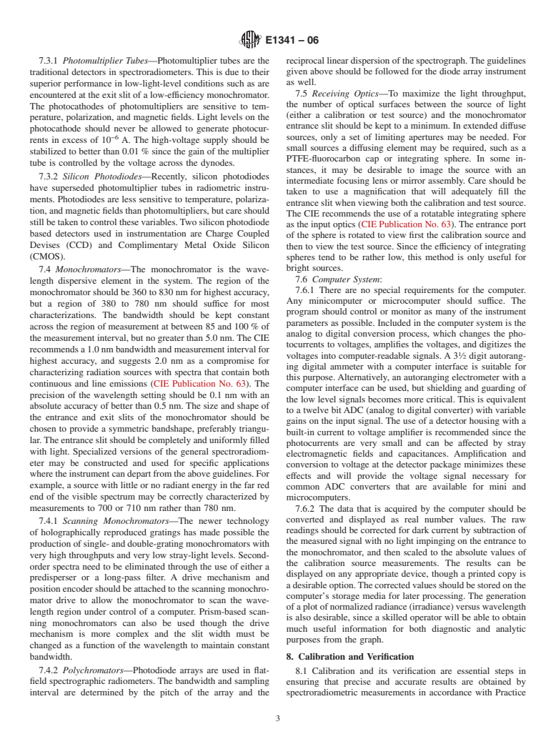 ASTM E1341-06 - Standard Practice for Obtaining Spectroradiometric Data from Radiant Sources for Colorimetry