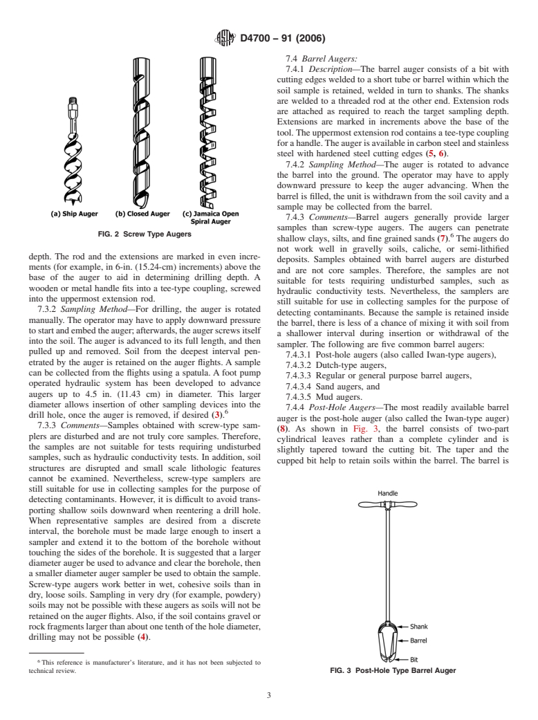 ASTM D4700-91(2006) - Standard Guide for Soil Sampling from the Vadose Zone