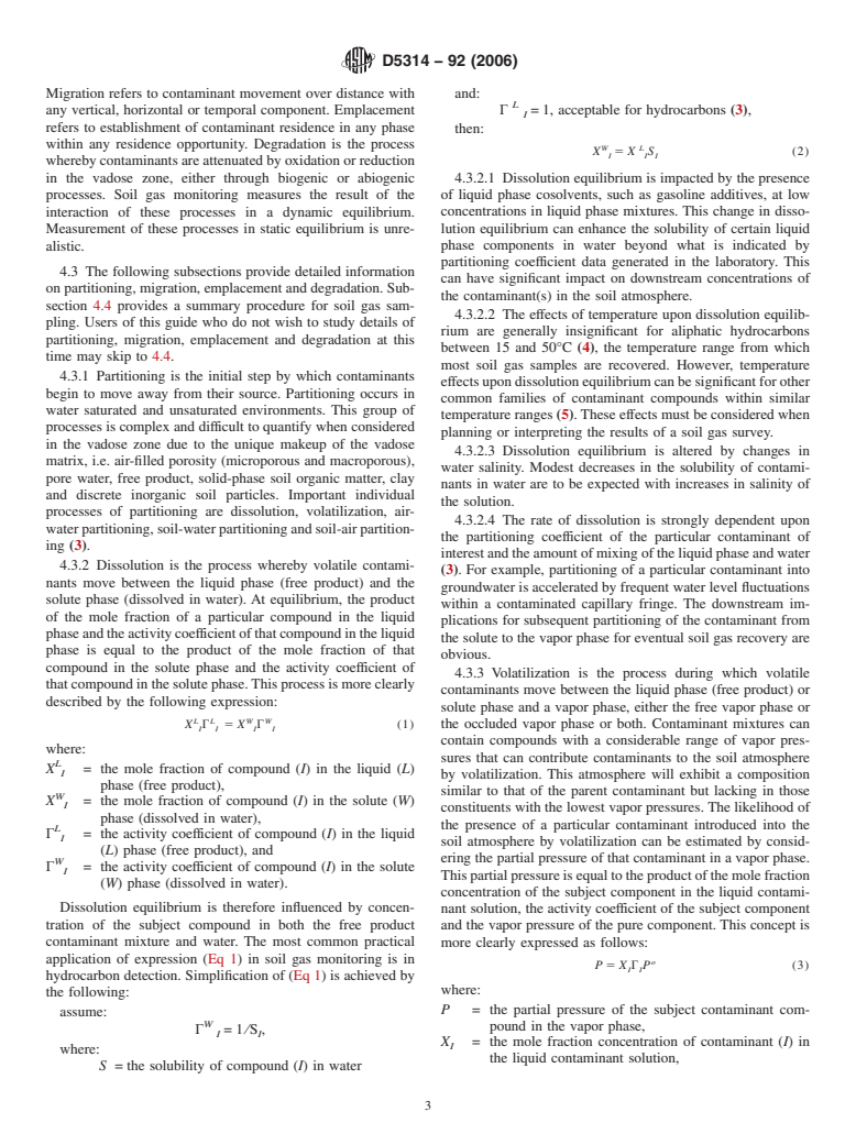 ASTM D5314-92(2006) - Standard Guide for Soil Gas Monitoring in the Vadose Zone (Withdrawn 2015)